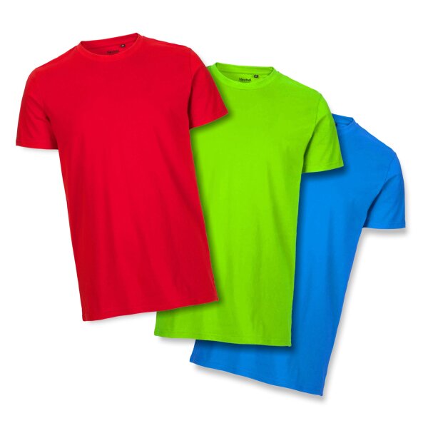 MVTX Unisex T-Shirt XL 200 g/m² Baumwolle Kurzarm Rot Blau Grün