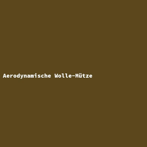 Aerodynamische Wolle-M&uuml;tze